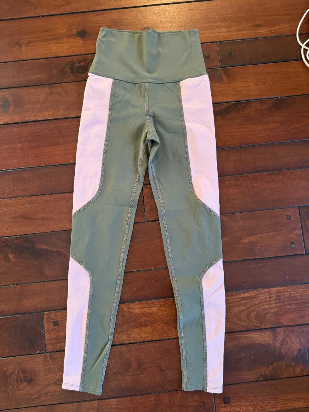Live The Process Colorblock Legging – Olive/Lilac – Small
